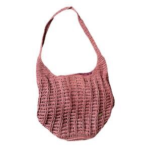 Cappelli Straworld Womens Hand Crochet Toyo Hobo Handbag Boho Hippie Festival